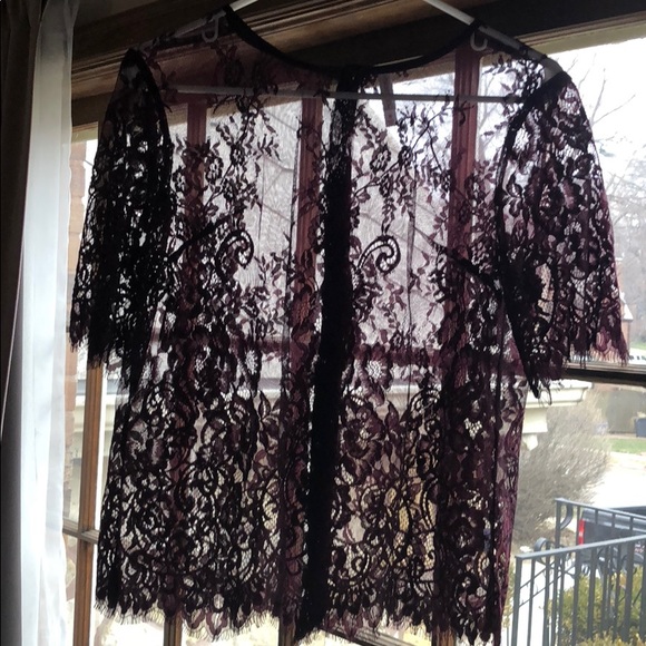 Xhilaration Tops - Sheer lace blouse NWOT